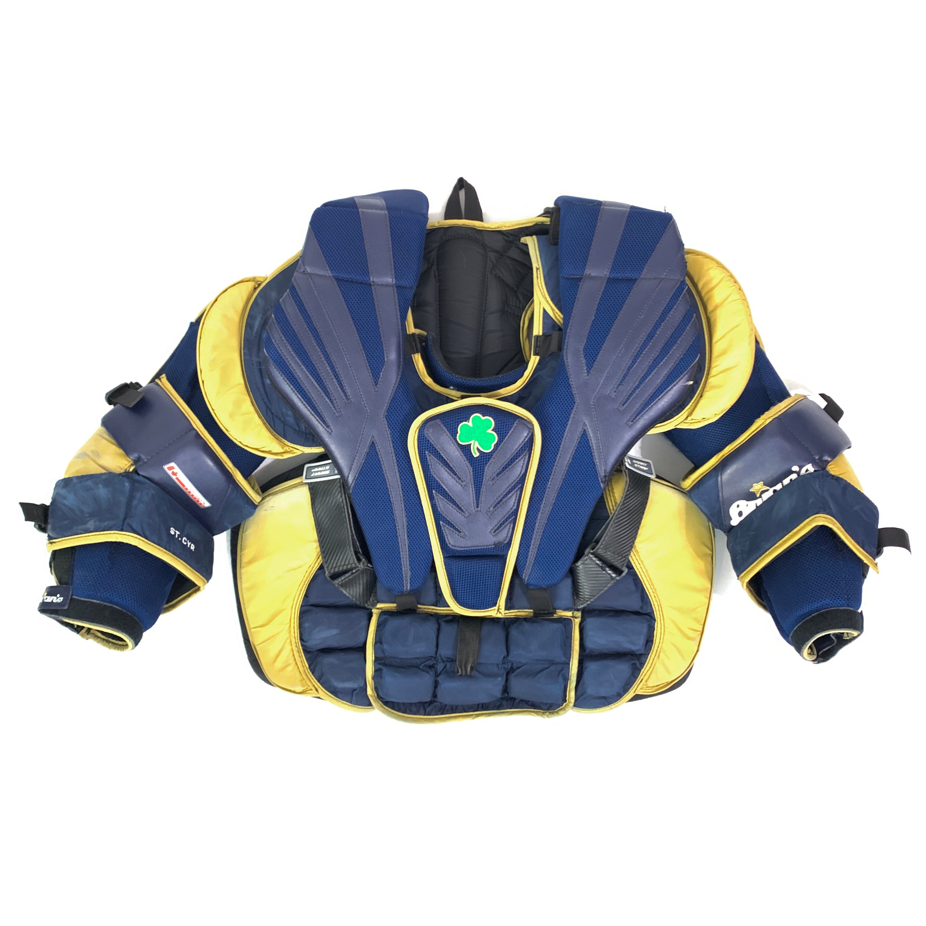 Brian's Pro Custom - Plastron de gardien de but Pro Stock d'occasion (bleu marine/or)
